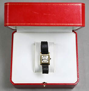 Image of a lady's Cartier tank wristwatch sold by Andrew Smith & Son